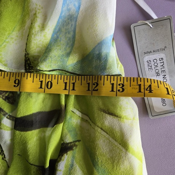 Nina Austin Tierend High Low Silk Midi Dress Women's XS Fairycore Whimsical Y2K - Picture 16 of 16